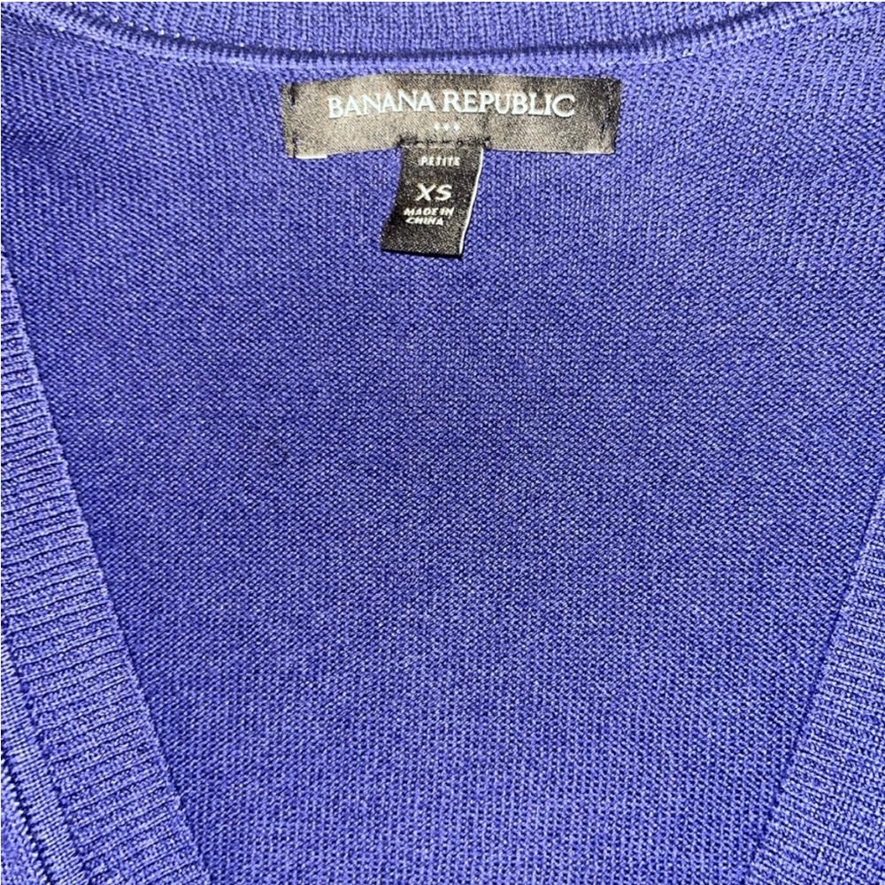 Banana Republic Blue Cardigan, Size XS Petite - Picture 2 of 7